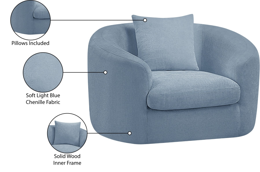 Penelope Chenille Fabric Upholstered Accent Chair