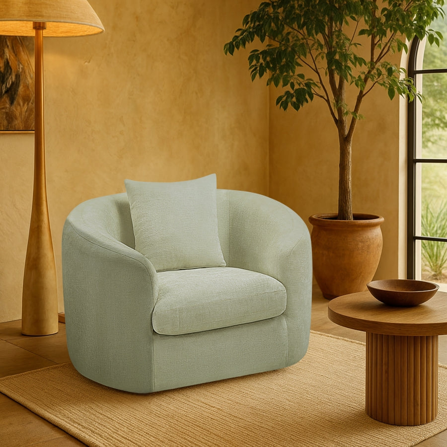 Penelope Chenille Fabric Upholstered Accent Chair