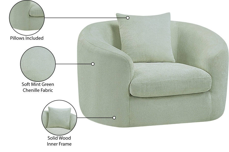 Penelope Chenille Fabric Upholstered Accent Chair