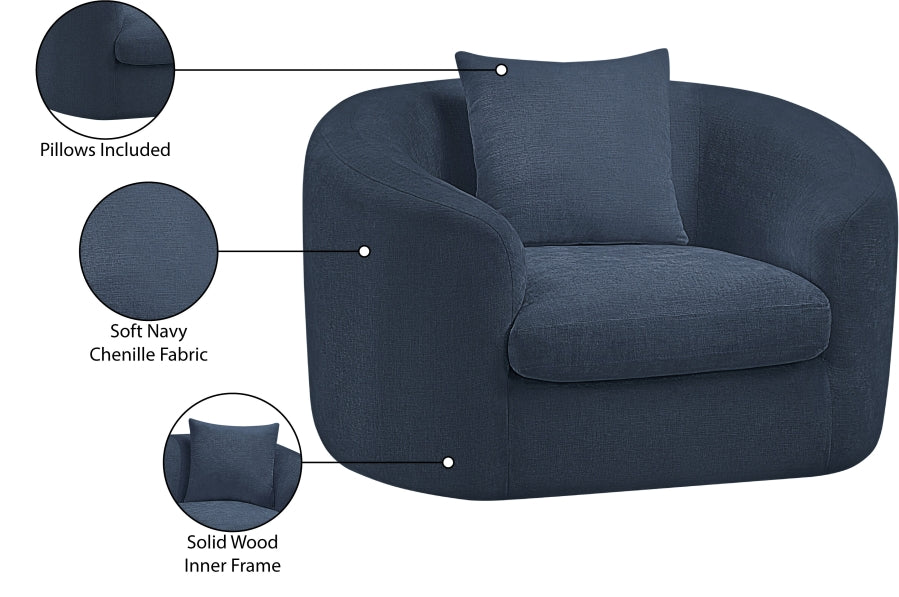 Penelope Chenille Fabric Upholstered Accent Chair