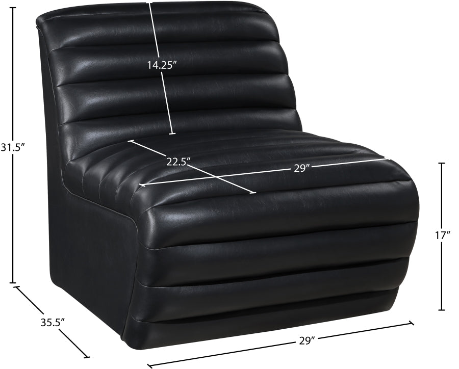 Vega Vegan Leather Upholstered Accent Chair