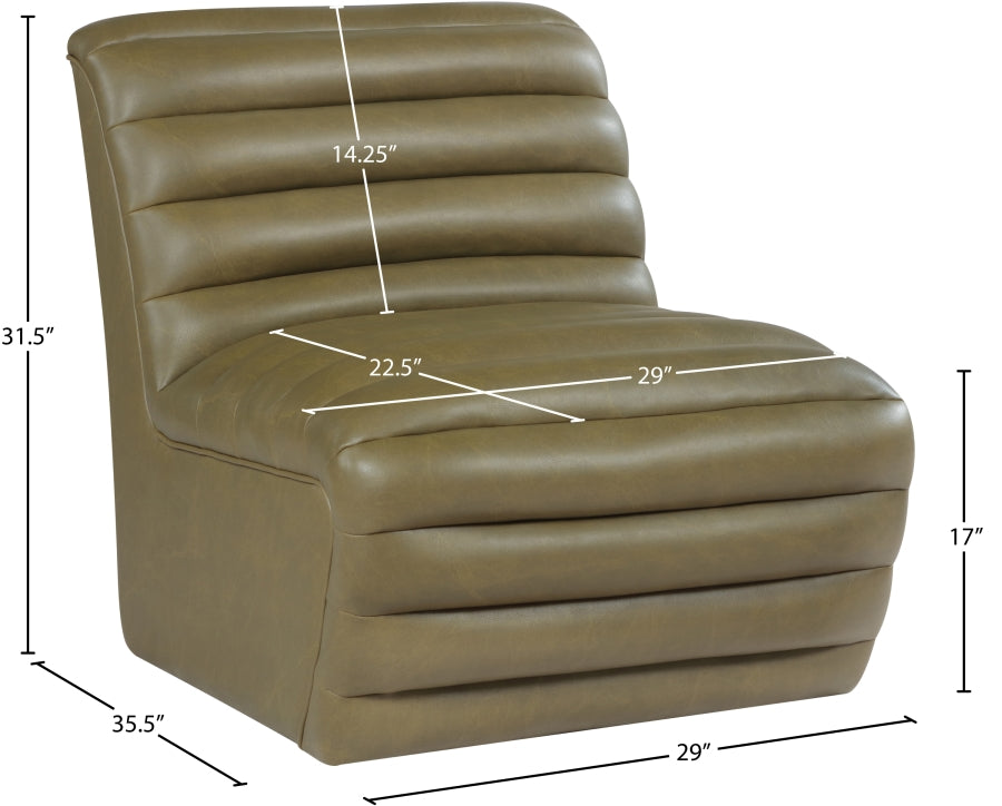 Vega Vegan Leather Upholstered Accent Chair
