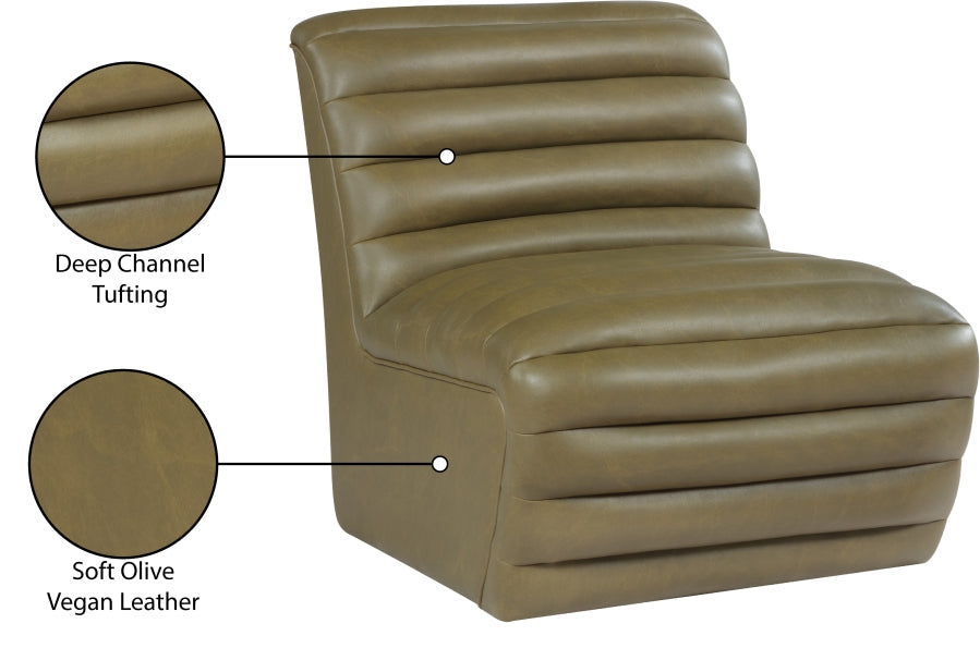 Vega Vegan Leather Upholstered Accent Chair