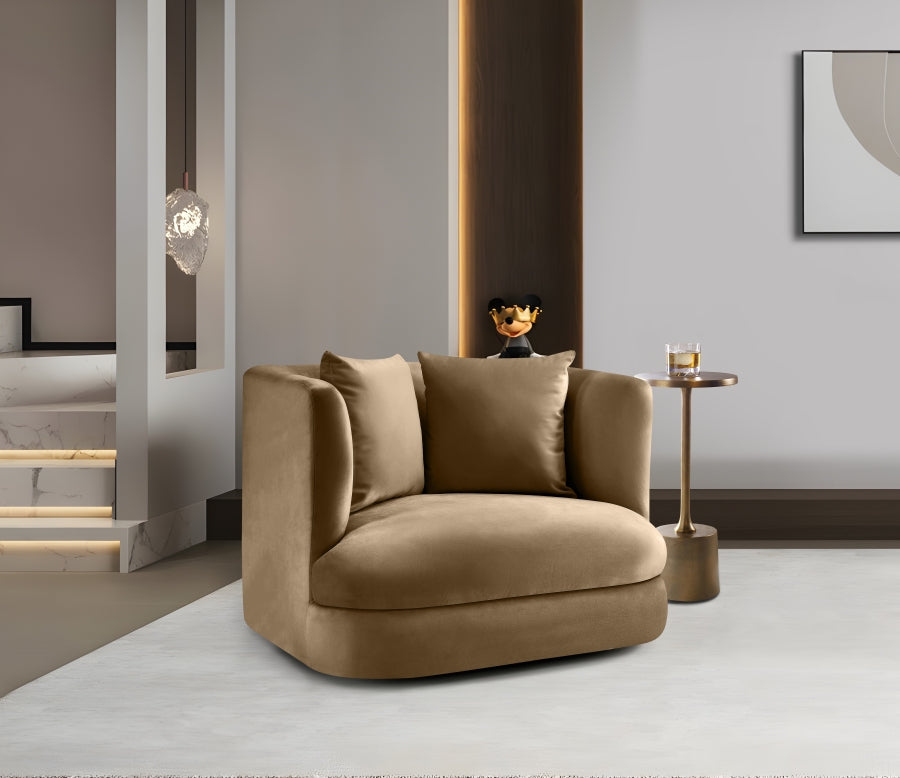 Alder Velvet Upholstered Accent Chair