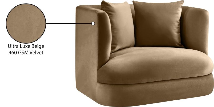 Alder Velvet Upholstered Accent Chair