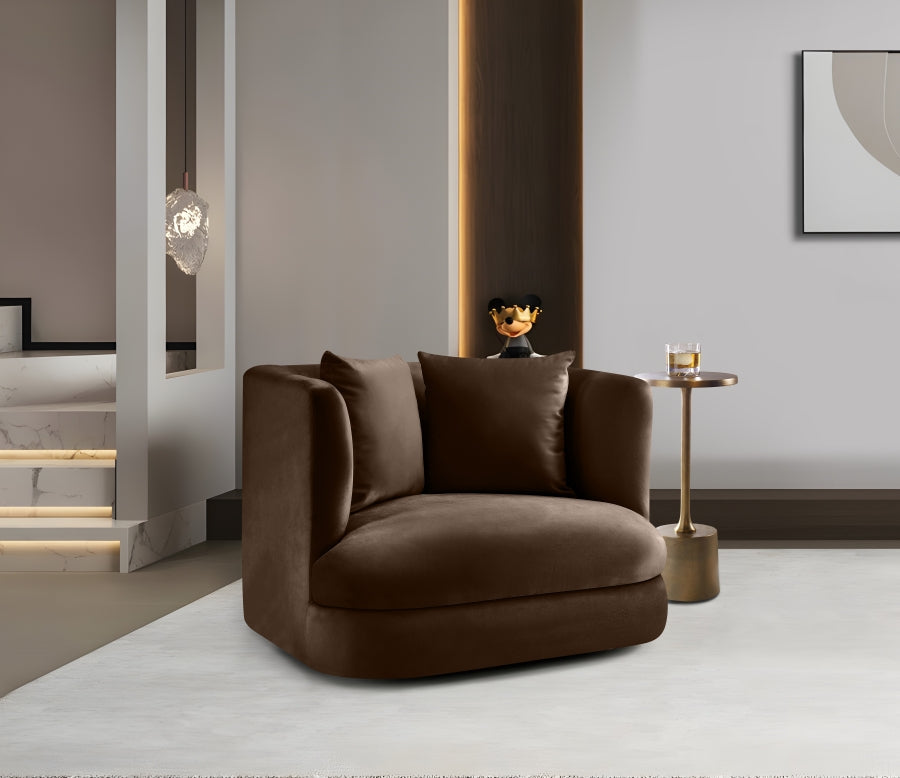 Alder Velvet Upholstered Accent Chair