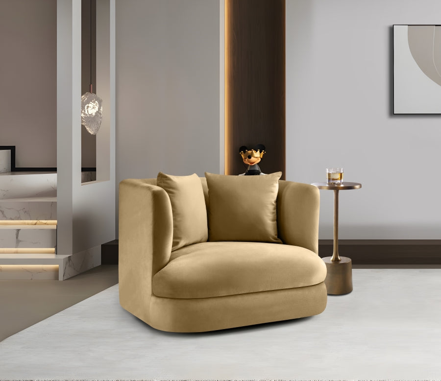 Alder Velvet Upholstered Accent Chair