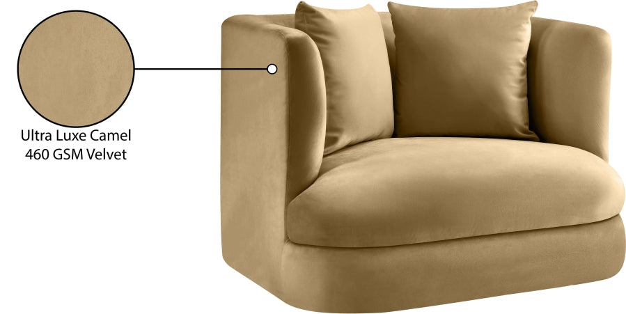 Alder Velvet Upholstered Accent Chair