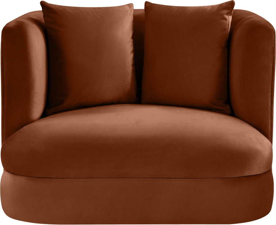 Alder Velvet Upholstered Accent Chair