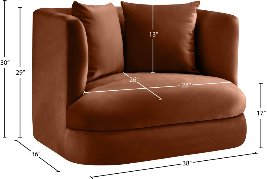 Alder Velvet Upholstered Accent Chair