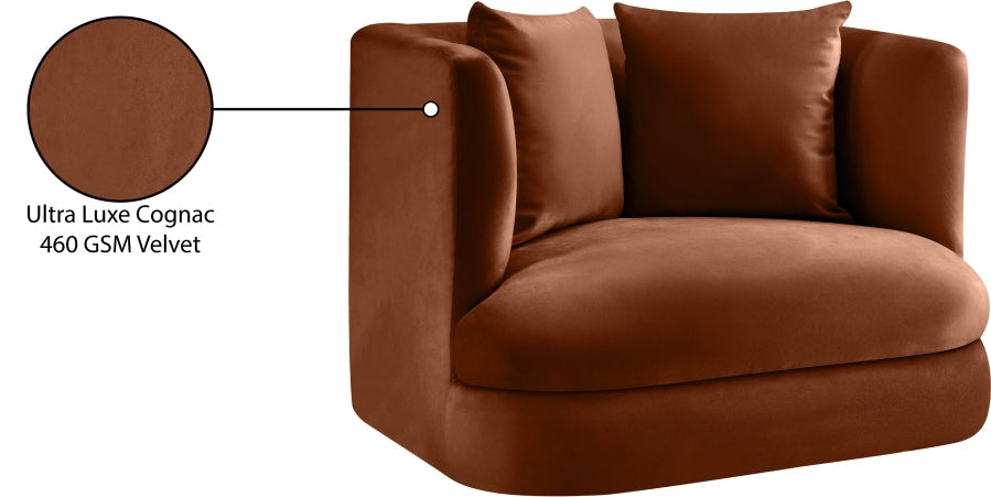Alder Velvet Upholstered Accent Chair