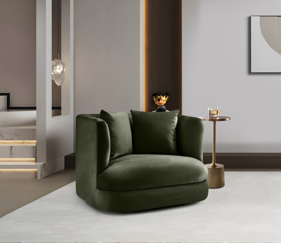 Alder Velvet Upholstered Accent Chair
