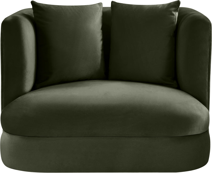 Alder Velvet Upholstered Accent Chair