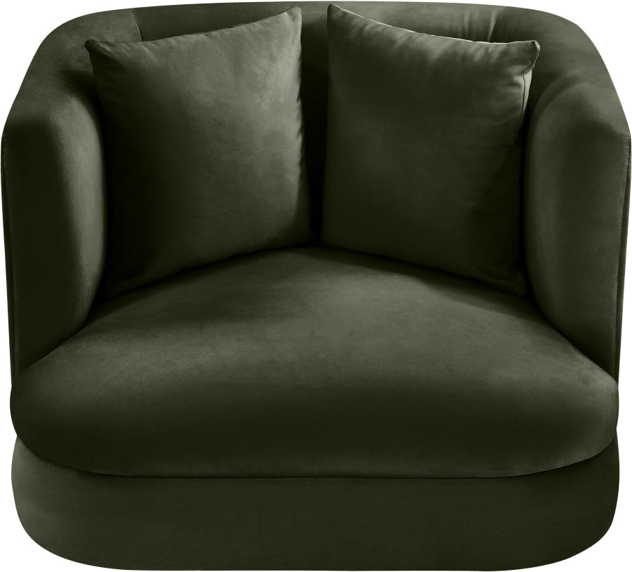 Alder Velvet Upholstered Accent Chair