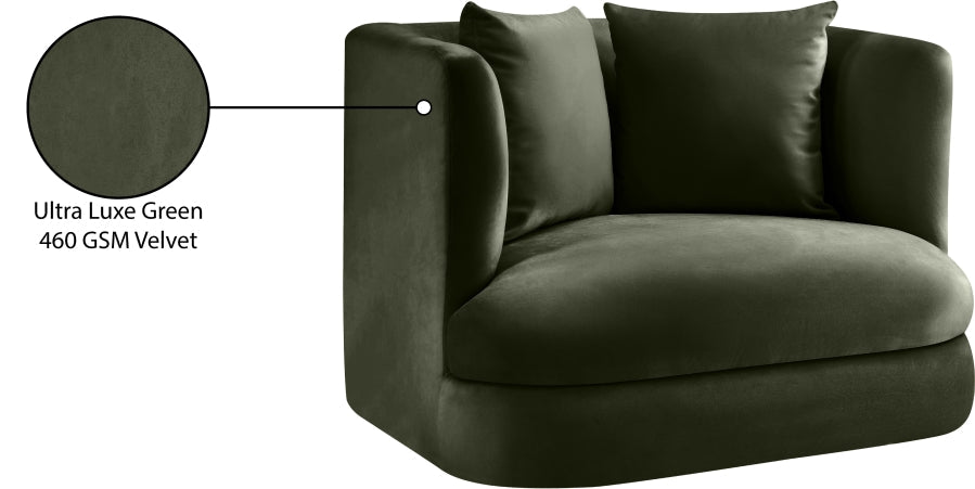 Alder Velvet Upholstered Accent Chair