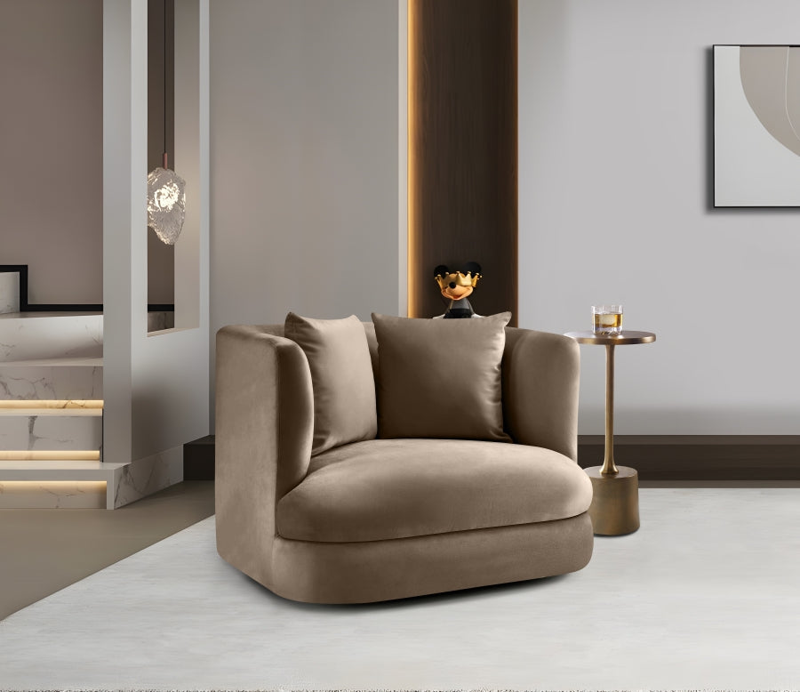Alder Velvet Upholstered Accent Chair