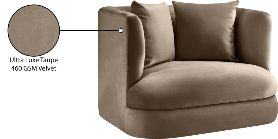 Alder Velvet Upholstered Accent Chair
