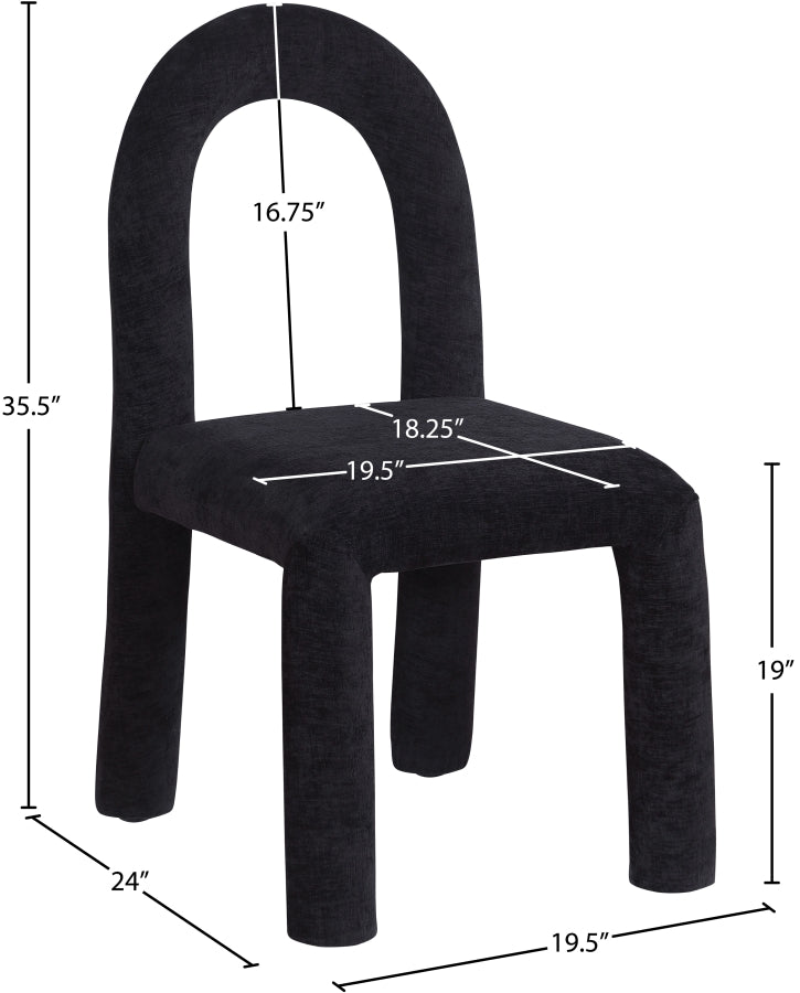 Amari Chenille Fabric Upholstered Dining Chair