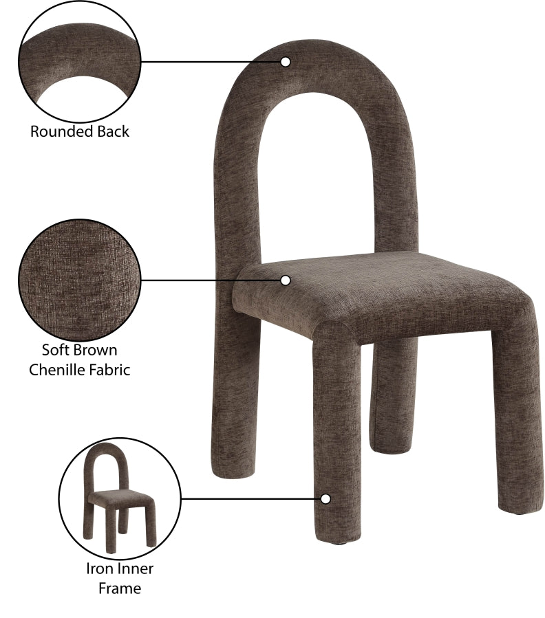 Amari Chenille Fabric Upholstered Dining Chair