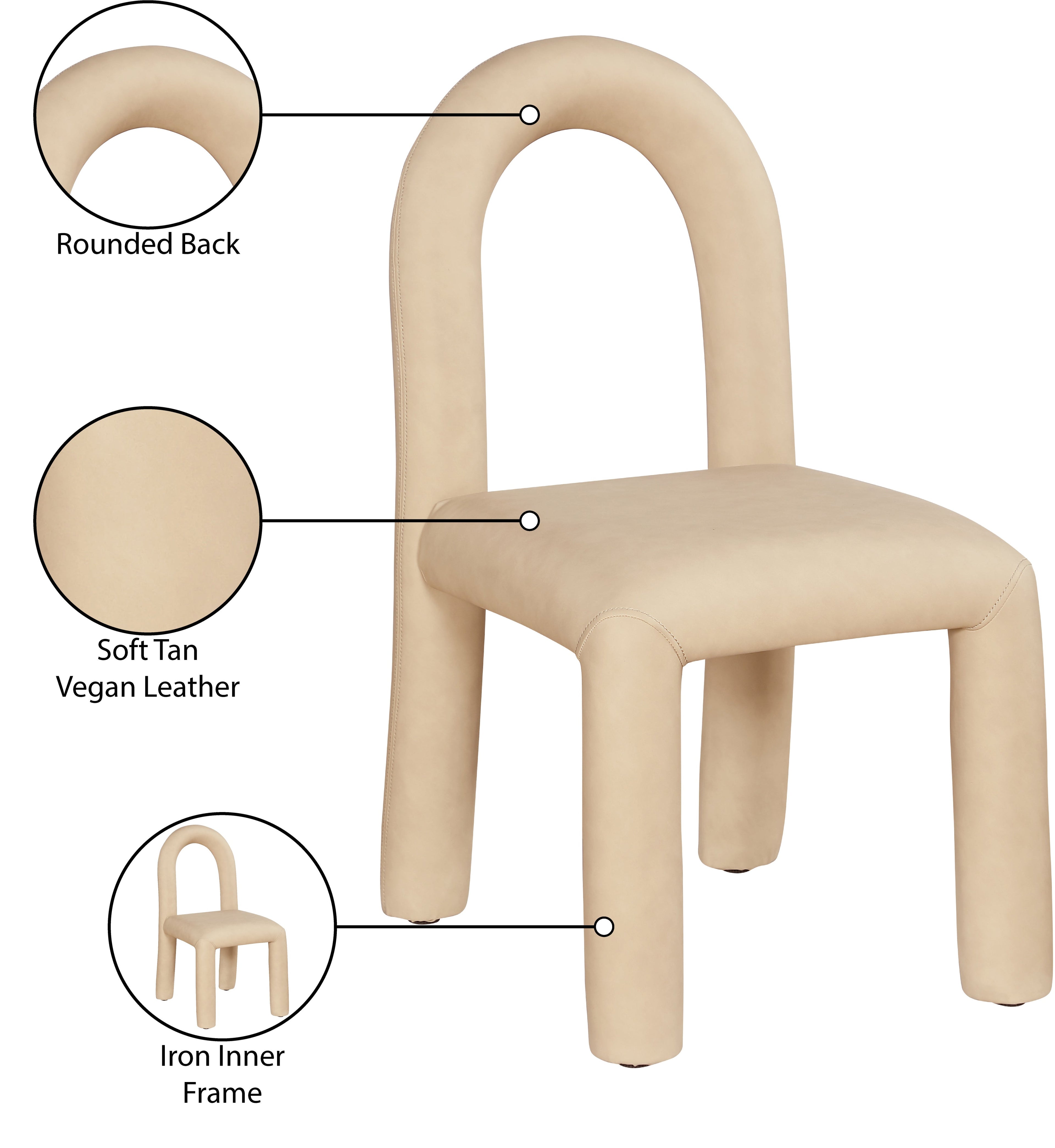 Amari Vegan Leather Upholstered Dining Chair