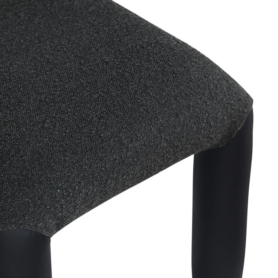 Amari Vegan Leather And Boucle Fabric Upholstered Dining Chair
