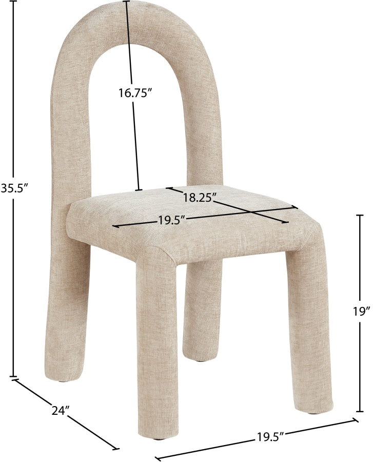Amari Chenille Fabric Upholstered Dining Chair