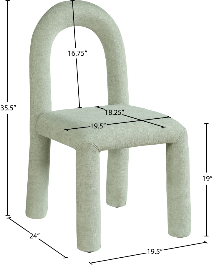 Amari Chenille Fabric Upholstered Dining Chair