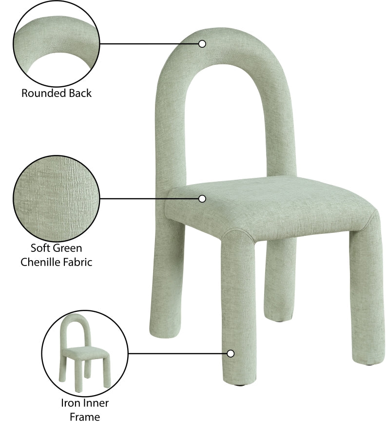 Amari Chenille Fabric Upholstered Dining Chair