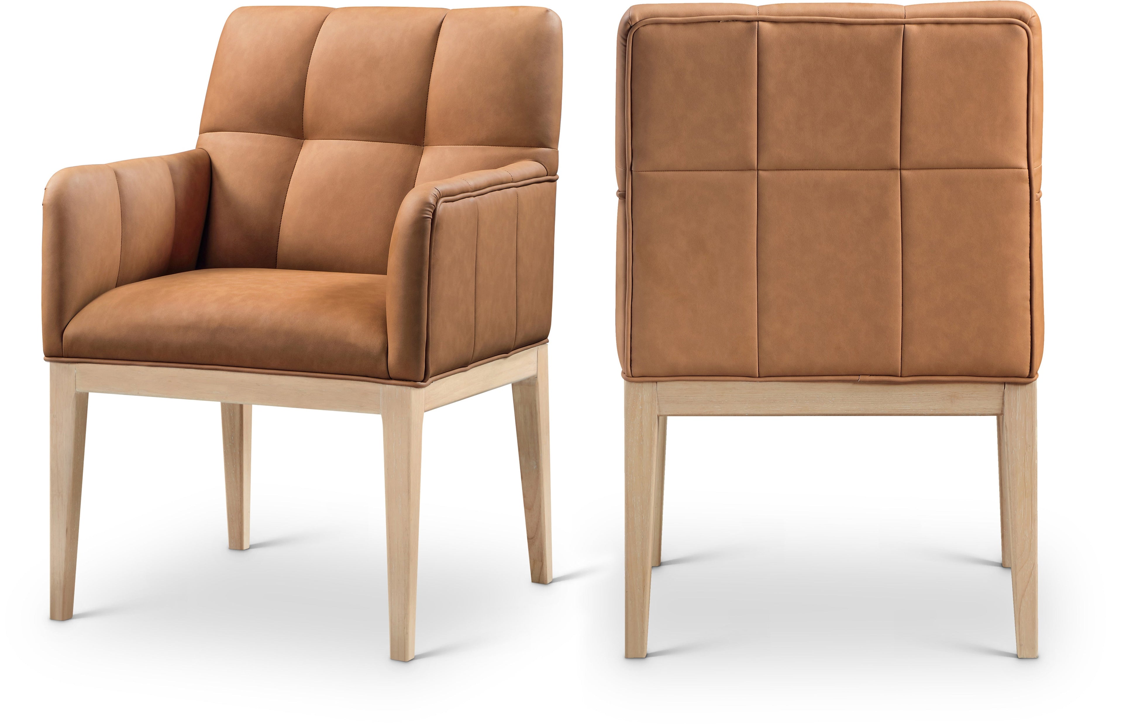 Adrian Vegan Leather Upholstered Dining Arm Chair