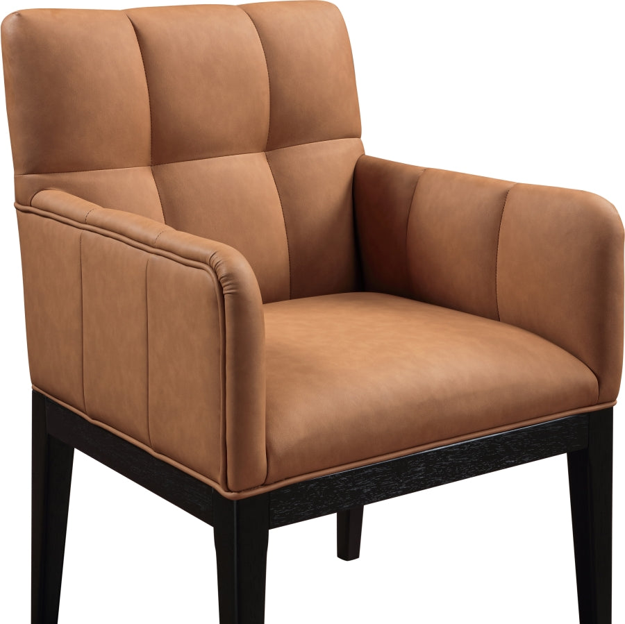 Adrian Vegan Leather Upholstered Dining Arm Chair