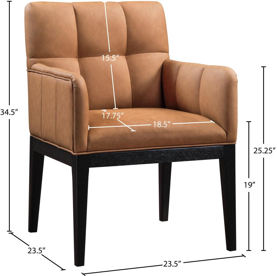 Adrian Vegan Leather Upholstered Dining Arm Chair