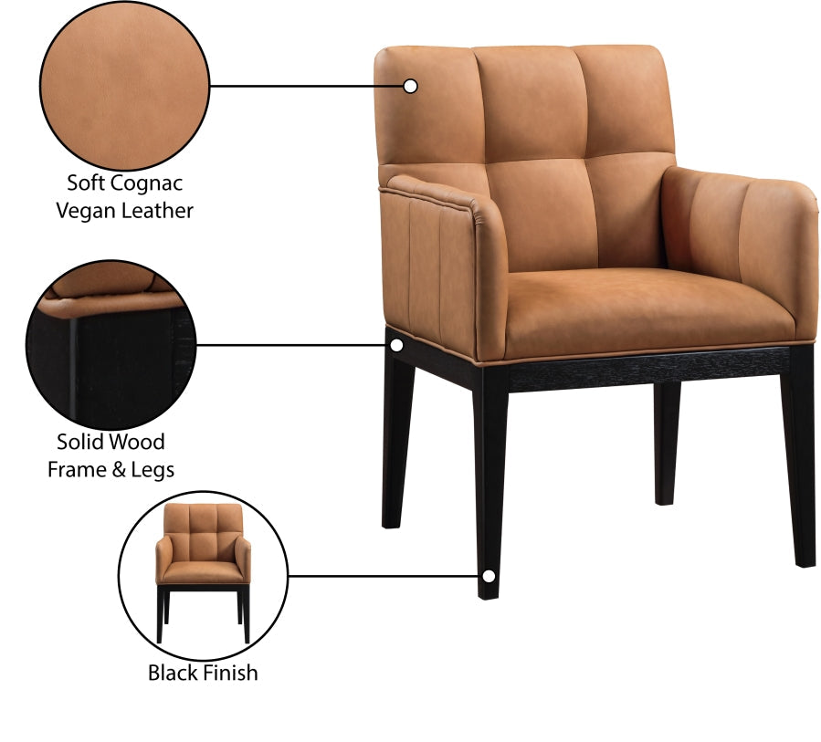 Adrian Vegan Leather Upholstered Dining Arm Chair