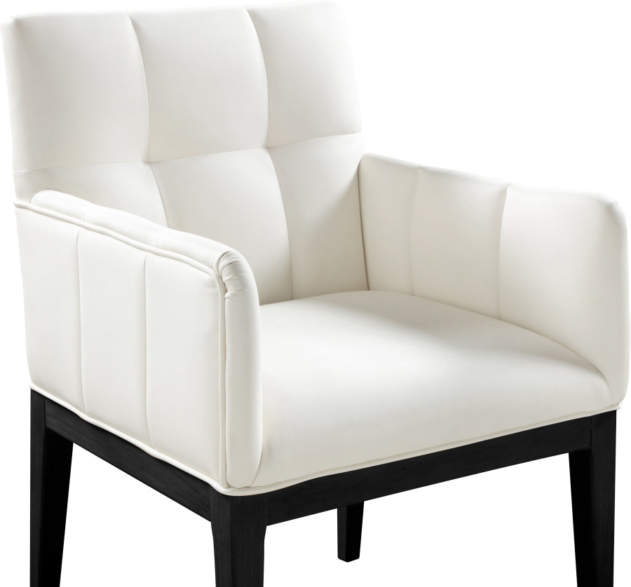 Adrian Vegan Leather Upholstered Dining Arm Chair
