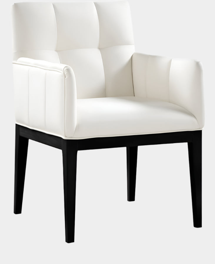 Adrian Vegan Leather Upholstered Dining Arm Chair