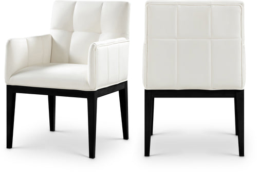 Adrian Vegan Leather Upholstered Dining Arm Chair