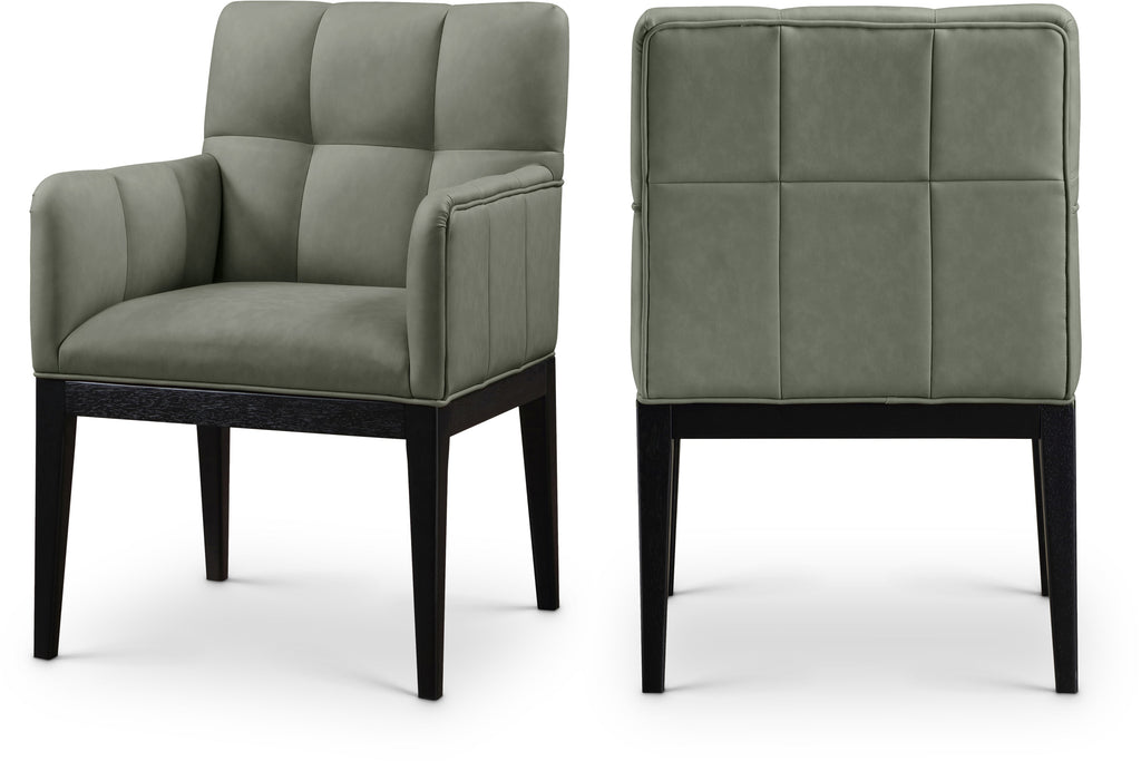Adrian Vegan Leather Upholstered Dining Arm Chair