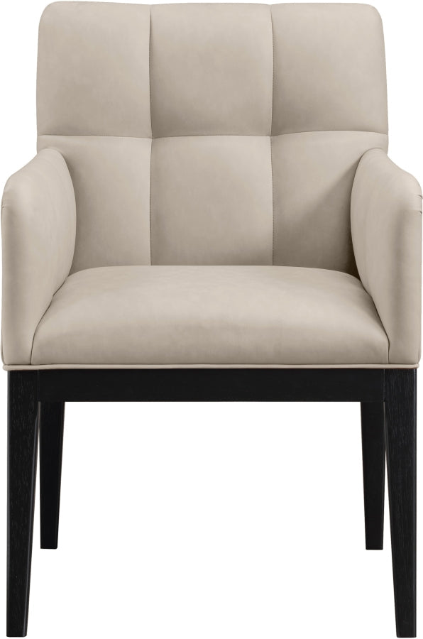 Adrian Vegan Leather Upholstered Dining Arm Chair