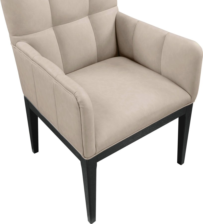 Adrian Vegan Leather Upholstered Dining Arm Chair