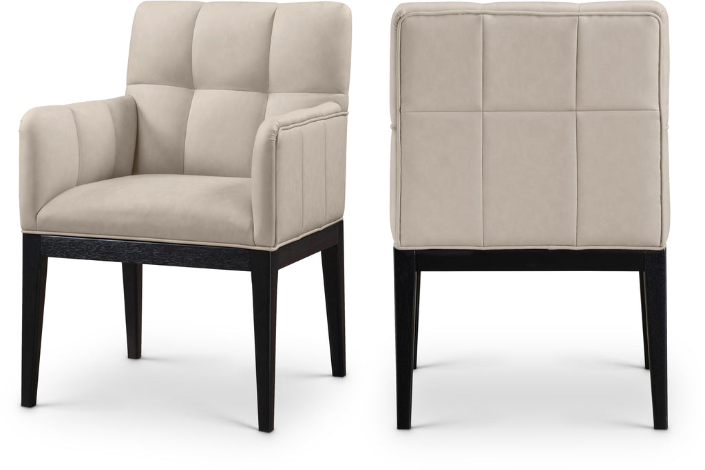 Adrian Vegan Leather Upholstered Dining Arm Chair