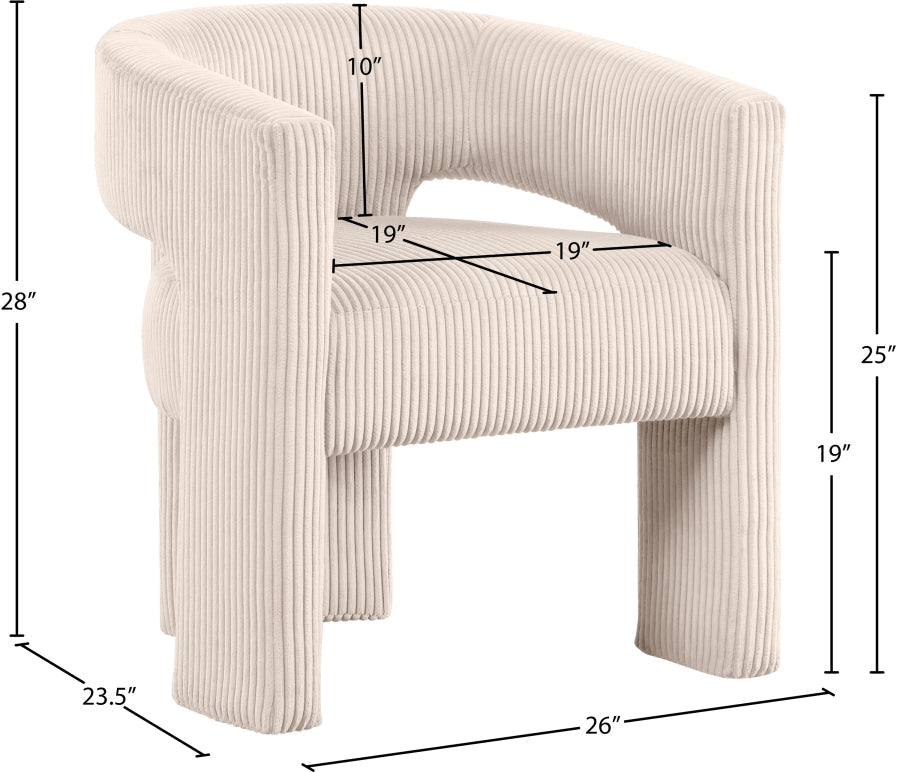 Riz Corduroy Upholstered Accent Chair / Dining Chair