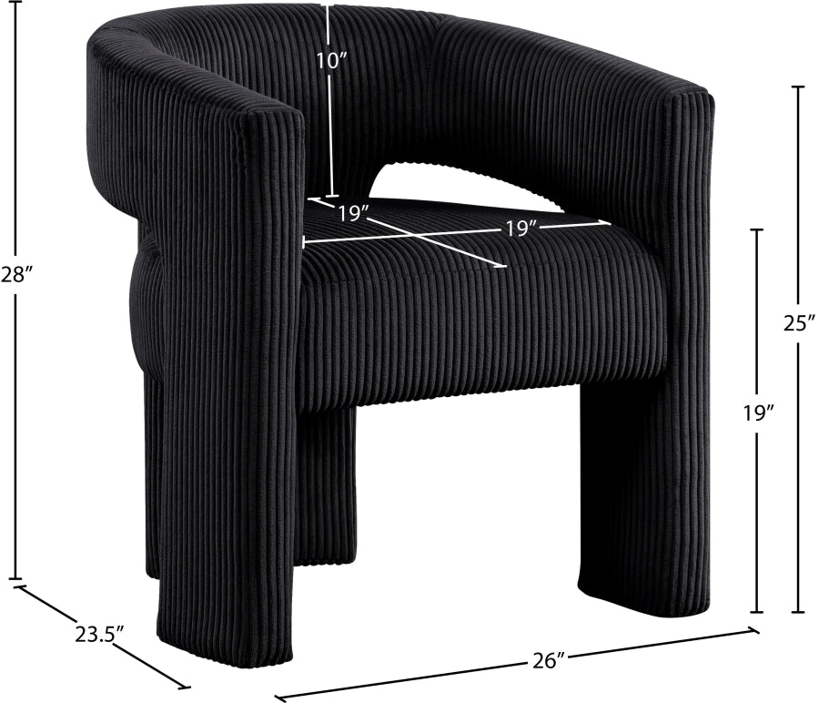Riz Corduroy Upholstered Accent Chair / Dining Chair