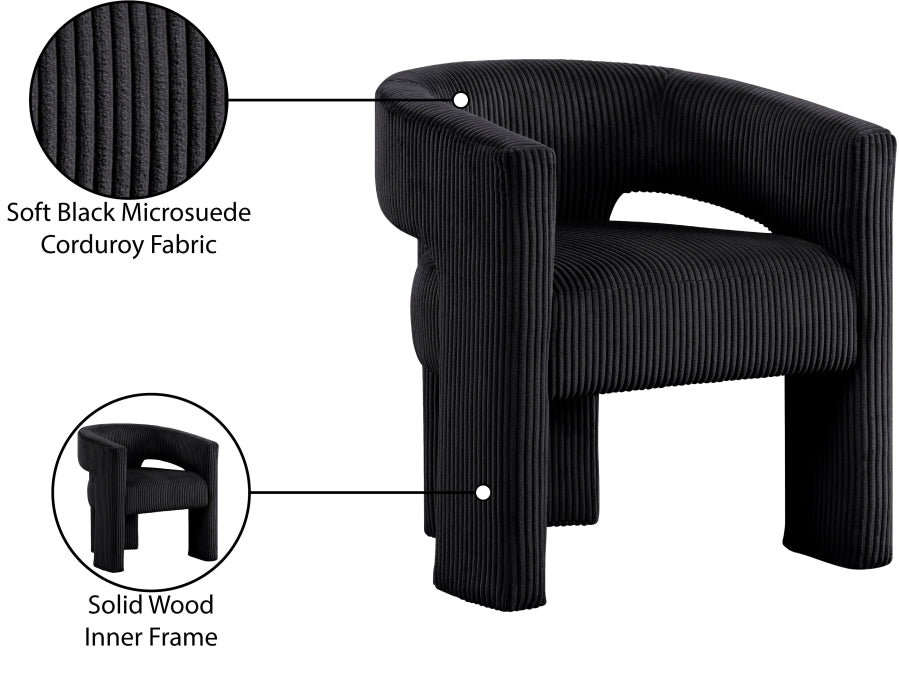 Riz Corduroy Upholstered Accent Chair / Dining Chair