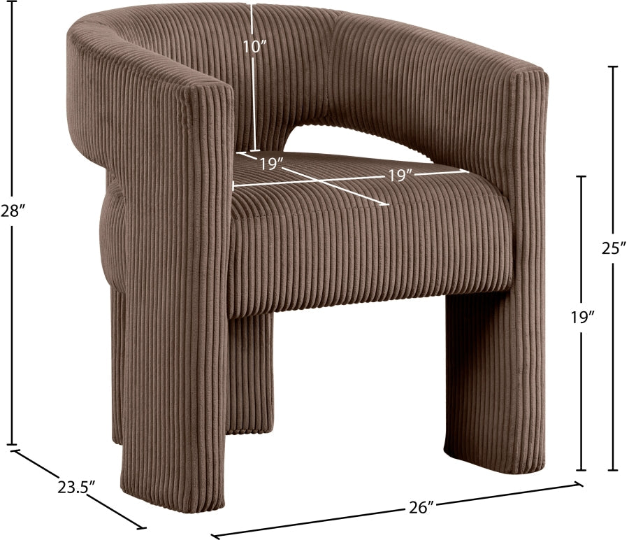 Riz Corduroy Upholstered Accent Chair / Dining Chair