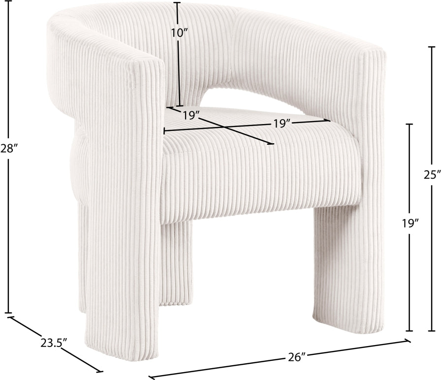 Riz Corduroy Upholstered Accent Chair / Dining Chair
