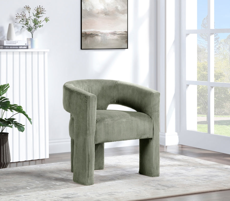 Riz Corduroy Upholstered Accent Chair / Dining Chair