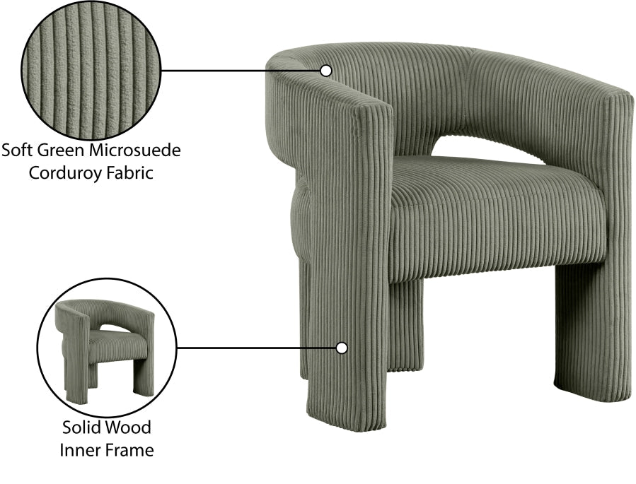 Riz Corduroy Upholstered Accent Chair / Dining Chair