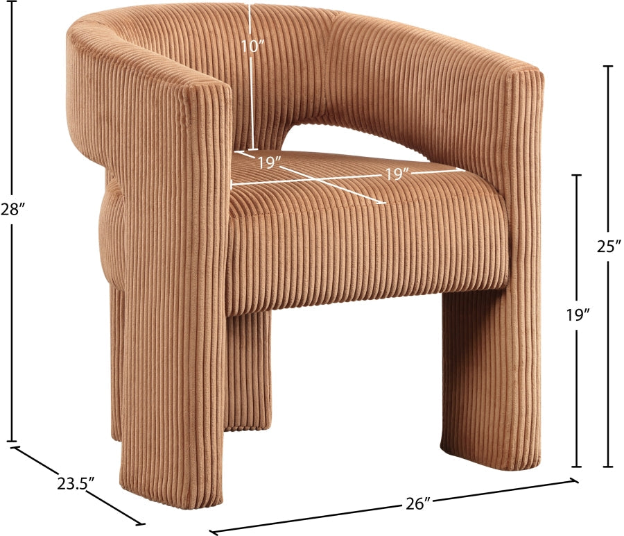 Riz Corduroy Upholstered Accent Chair / Dining Chair