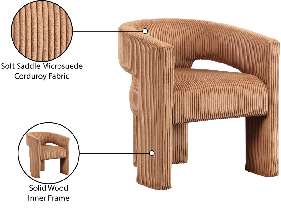 Riz Corduroy Upholstered Accent Chair / Dining Chair