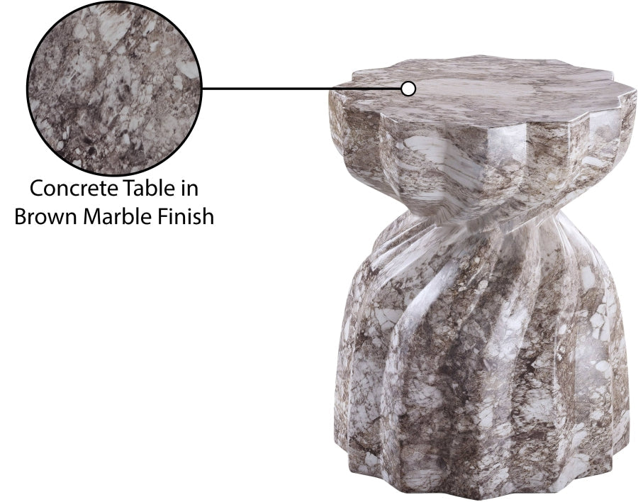 Caserta Marble Finish Indoor / Outdoor Concrete End Table
