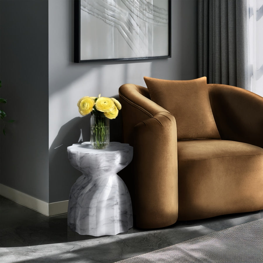 Caserta Marble Finish Indoor / Outdoor Concrete End Table